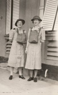 Sr Lorna Fairweather and Sr Annie Merle Trenerry of 13th AG. Sr Trenerry was one of twelve nurses who were lost at sea after the sinking of the Vyner Brooke.