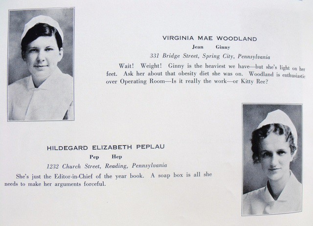 Hildegard Peplau in Pottstown Hospital School of Nursing Yearbook 1931