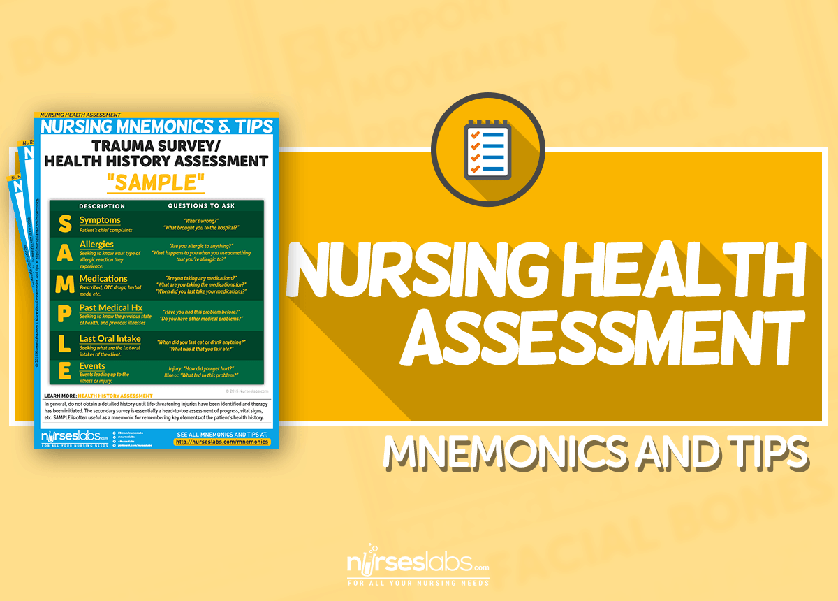 Nursing Health Assessment Mnemonics & Tips - Nurseslabs