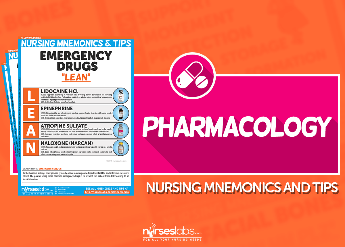 Pharmacology Nursing Mnemonics & Tips - Nurseslabs