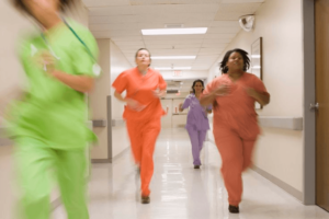 Being a nurse means being in constant motion.