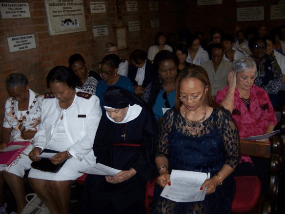 Nursing dignitaries attending a Henrietta Stockdale Memorial lecture in the Henrietta Stockdale Chapel via www.sanhf.com