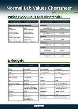 Normal Lab Values: Complete Reference Cheat Sheet (2023) - Nurseslabs