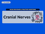 Cranial nerves anatomy and nursing practice questions for NCLEX review and educational purposes.